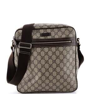 Gucci Front Zip Messenger Gg Coated #241107G86B